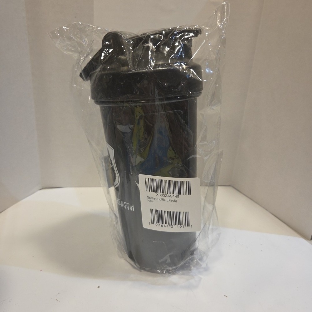 Monkey Strength Hard‎ Plastic Shaker Bottle 18 OZ (Black) - Picture 3 of 5
